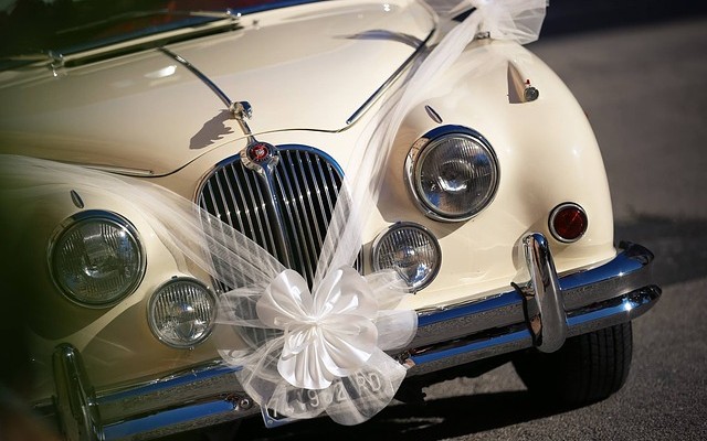 svatební dekorace na auto
